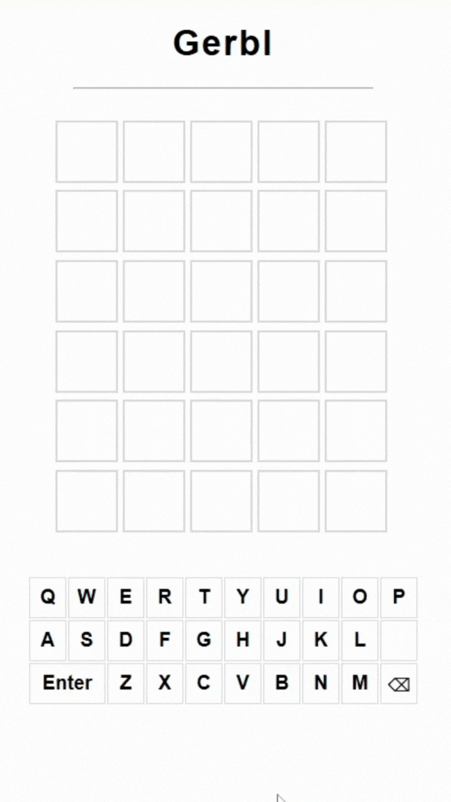 Gerbl app wordle but it's animals