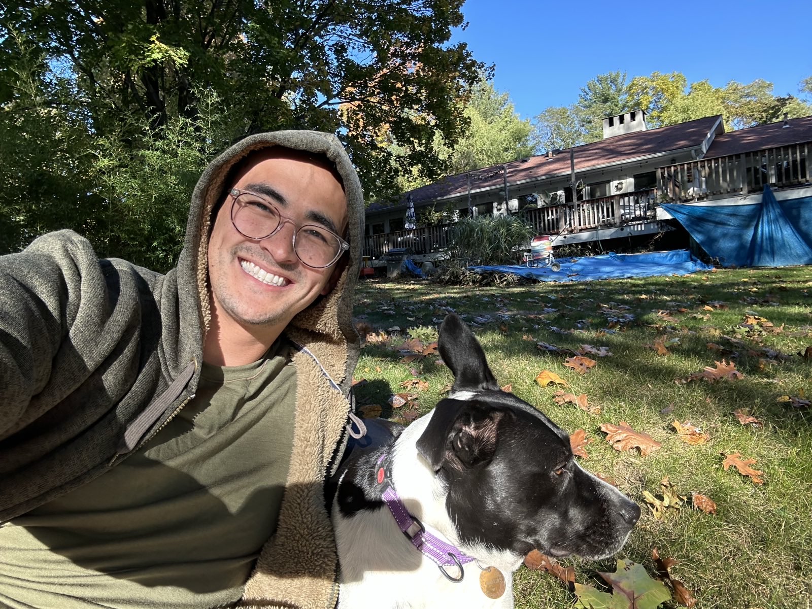 Dillon and his dog Maggie